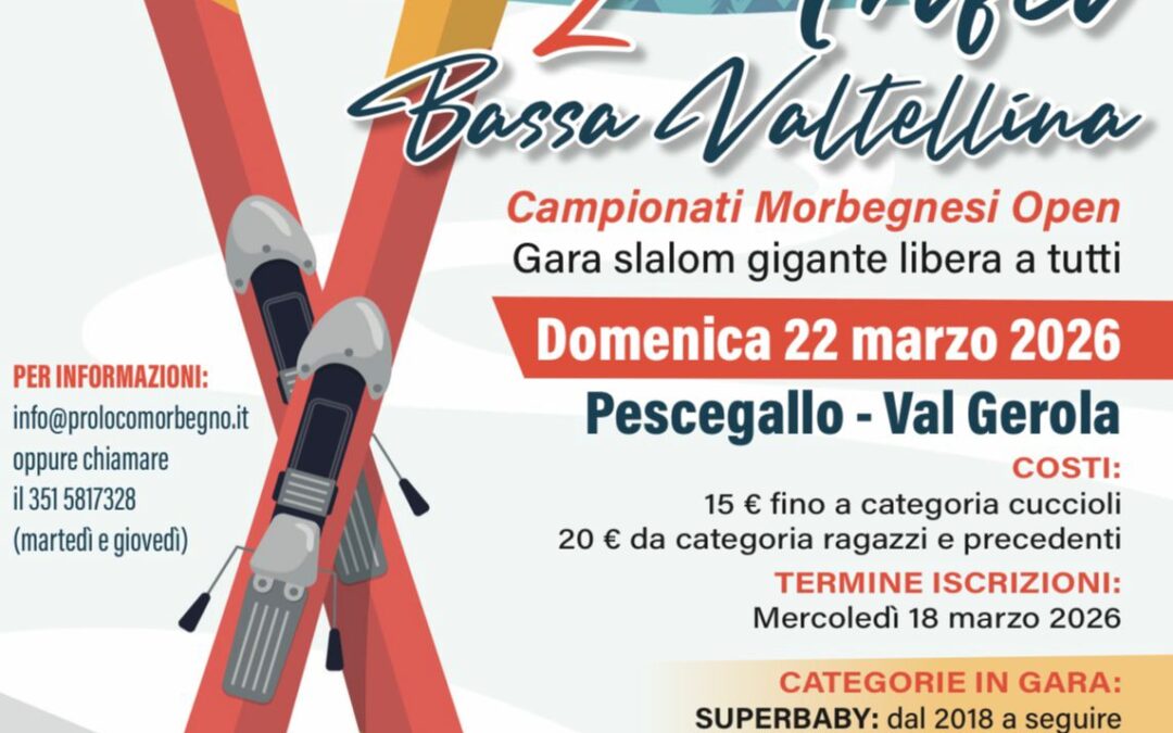 2° Trofeo Bassa Valtellina – Campionati Morbegnesi Open